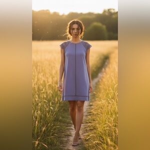 Miami Purple Lace Sleeve Blouse - Size S